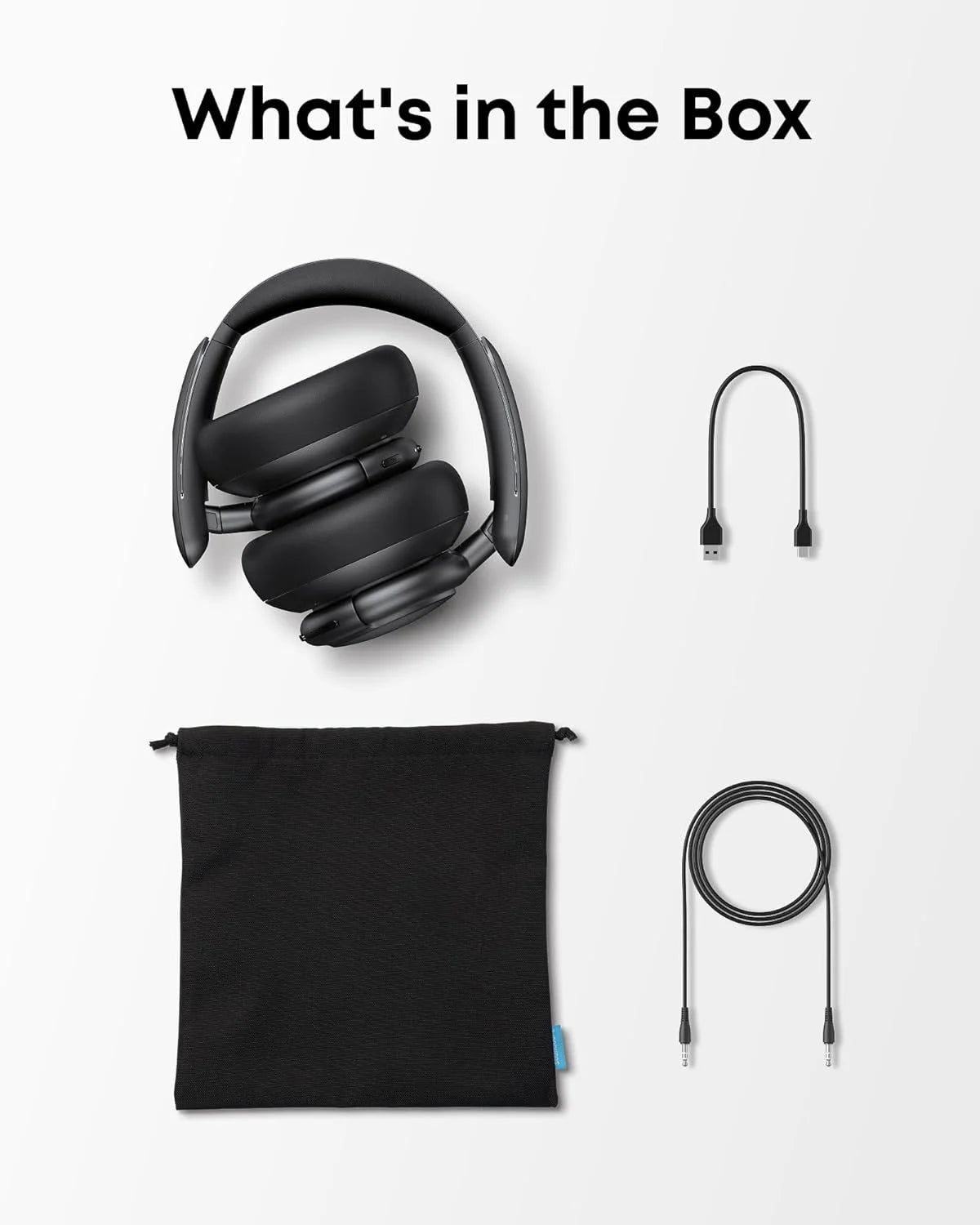 Q30 Hybrid Active Noise Cancelling Headphones, 50H Playtime, Hi-Res Audio, Custom EQ, Bluetooth Multipoint